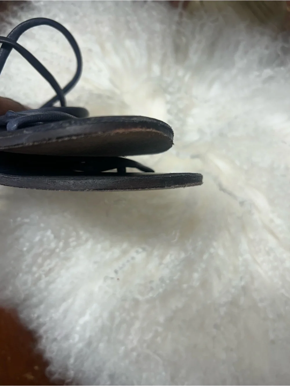 Free People black sandal size 38/ US 8; strappy and has leather sole